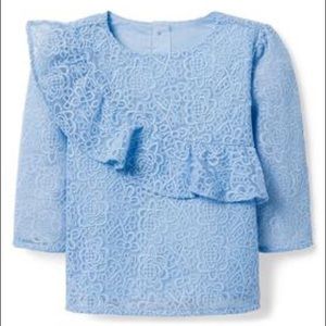 Janie & Jack Ruffle Eyelet Top